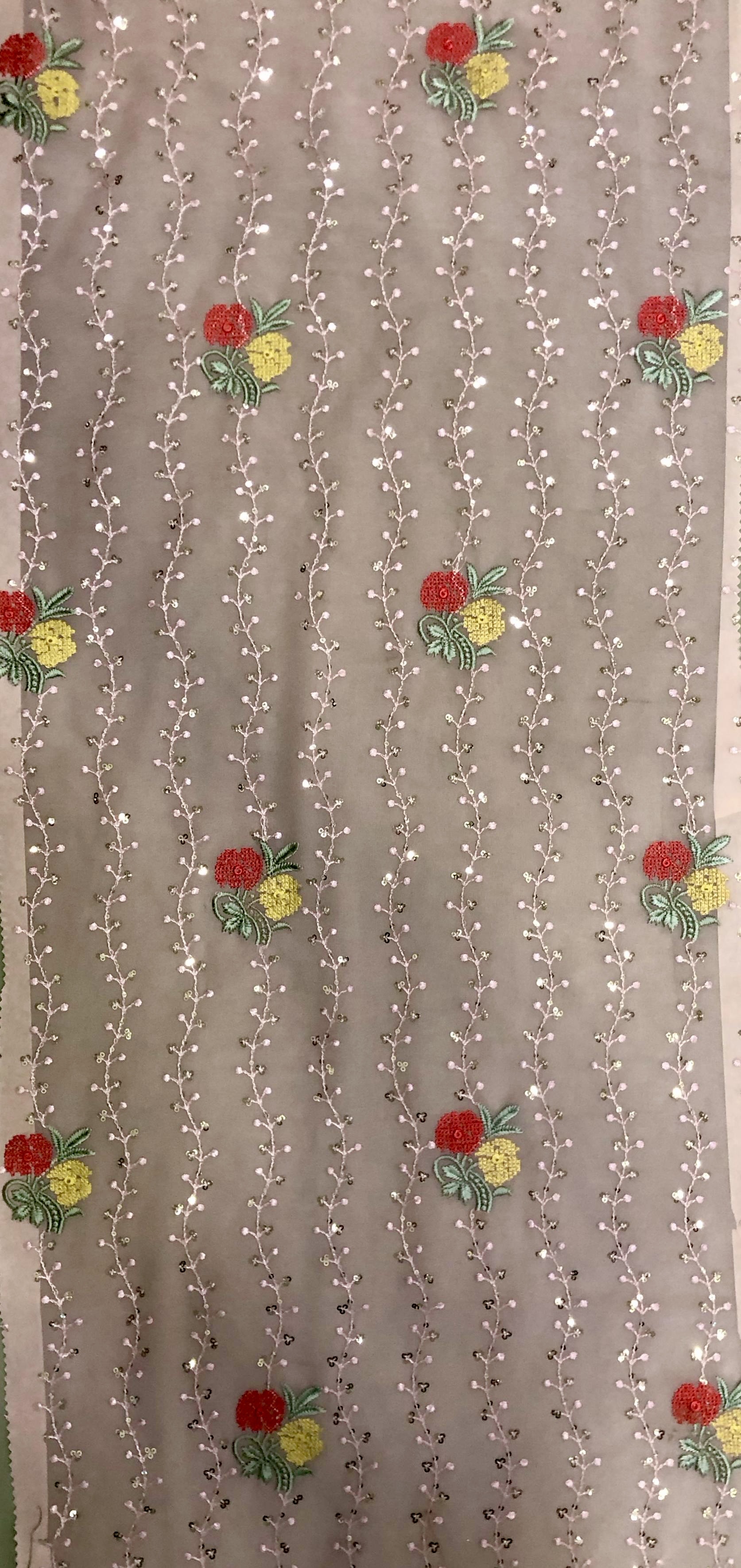 Embroidered Polyester Fabric - 10